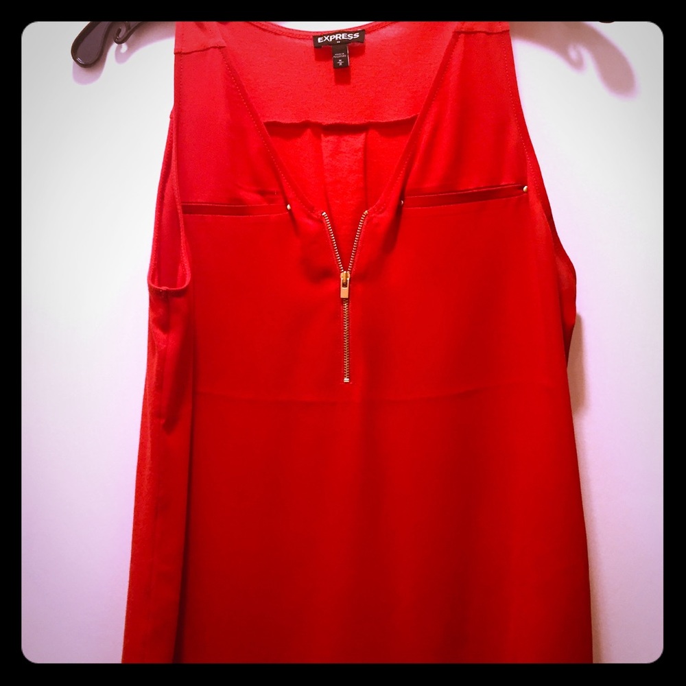 EXPRESS -Zip front tank top